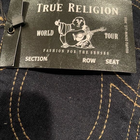 True Religion Jennie Curvy High Rise Skinny Size: W28 Color: Dark Blue Denim - Picture 8 of 13